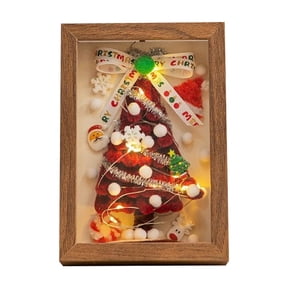 pdqouc Charming LED Lit Christmas Tree Photo Frame Ornament A Versatile Decorative Centerpiece for Your Holiday Home Decor Perfect As A Tabletop Display Wall Hanging Or Holiday Decorations