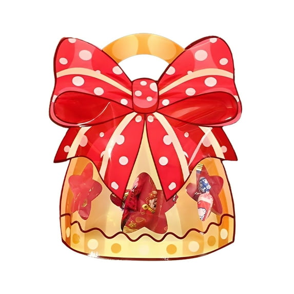 pdqouc Christmas Bags – 10Pcs Reusable Plastic Bags With Handles & Zipper Closure Santa Themed Christmas For Candy Cookies Holiday, Christmas Party Supplies