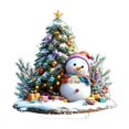thumbnail image 1 of pdqouc Christmas Snowman & Tree 2D Acrylic Table Decor Festive Desktop Ornament for Home Living Room Table Shelf Desk Fireplace Mantle Tabletop Christmas Decorations, 1 of 7