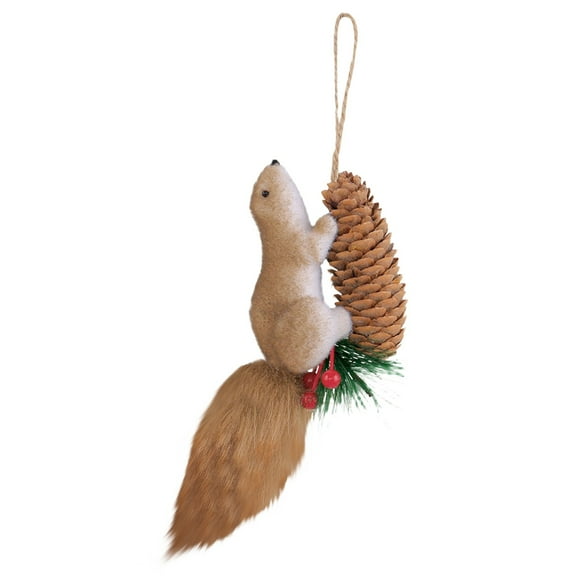 pdqouc Christmas Squirrel Pendant ( ) Frame and Natural As If The Second Will Jump In The Branches, Animal Xmas Gifts Holiday Decorations for Home Indoor Winter