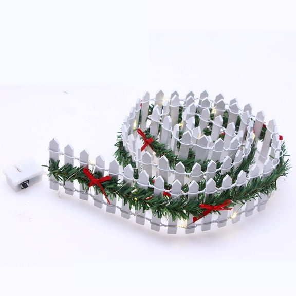 pdqouc Christmas Village Accessories 35 Inch Christmas Village Fence Wooden Miniature Fence White Picket Fence for Dollhouse Village Landscape (Clearance)