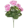 thumbnail image 1 of pdqouc Clearance 14'' Artificial Geranium Flower Outdoor Garden Plants Bush Flowers for Outdoor Planters Porch Patio Home Foun tain Graden Grave Cemetery Vase Decor, 1 of 7