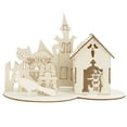 thumbnail image 1 of pdqouc Clearance 3D Wooden Puzzles Halloween House for Adults Brainteaser and Puzzle for Halloween/Birthday Gifts for Adults and Teens to Build Combination DIY Educational Desk Toy, 1 of 7