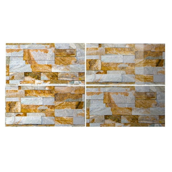 pdqouc Clearance 4PCS Peel and Stick Rock M Arble Pattern Film Tile Stickers Home Decoration Self Adhesive Floor Stickers Wall Stickers Simple Home Room Floor Decor (Black)