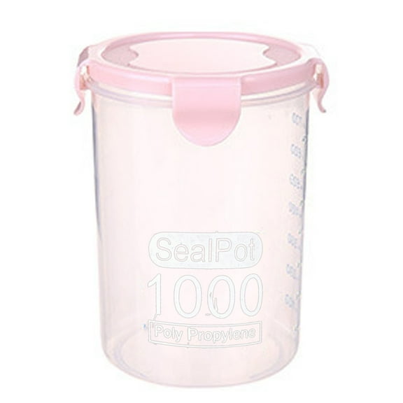 (Clearance) pdqouc Airtight Food Storage Containers with Lids, Plastic Storage Containers for Kitchen & Pantry Organization and Storage,Dry Food Canisters for Flour, Sugar and Cereal 1000ML