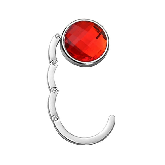 pdqouc Foldable Purse Hook Floding Handbag Hanger Rhinestone Bag Holder for Purse Desk, Bling Table Bag Holder for Women Bag Phone Stand Holder