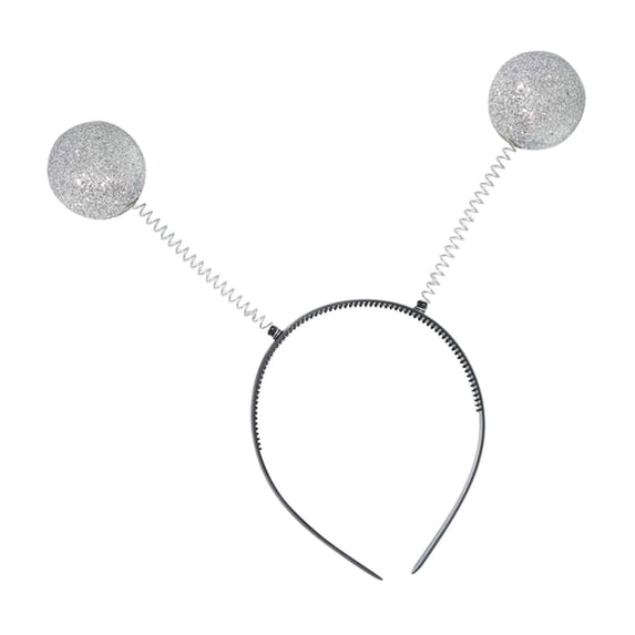 pdqouc Clearance Halloween Martian Alien Headband Funny Alien Antenna Headband Head Boppers for Halloween Supplies and Costume Accessory Party Silver