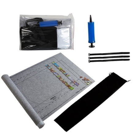 pdqouc Clearance Newverest Jigsaw Puzzle Mat Roll Up, Saver Pad 46” x 26” Portable Keeper Up to 1500 Pieces with Non-Slip Rubber Bottom & Smooth Top + 3 Puzzle Sorting Trays & Travel-Friendly Storage