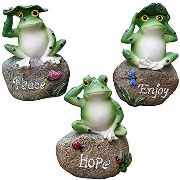 pdqouc Clearance Set of 3 Cute Frog Figurines Hanging Animal Statue,Resin Pot Climbing Sculpture Outdoor Statues Ornaments Décor for Flower potFence, Yard Art Patio Lawn House (3 frogs)