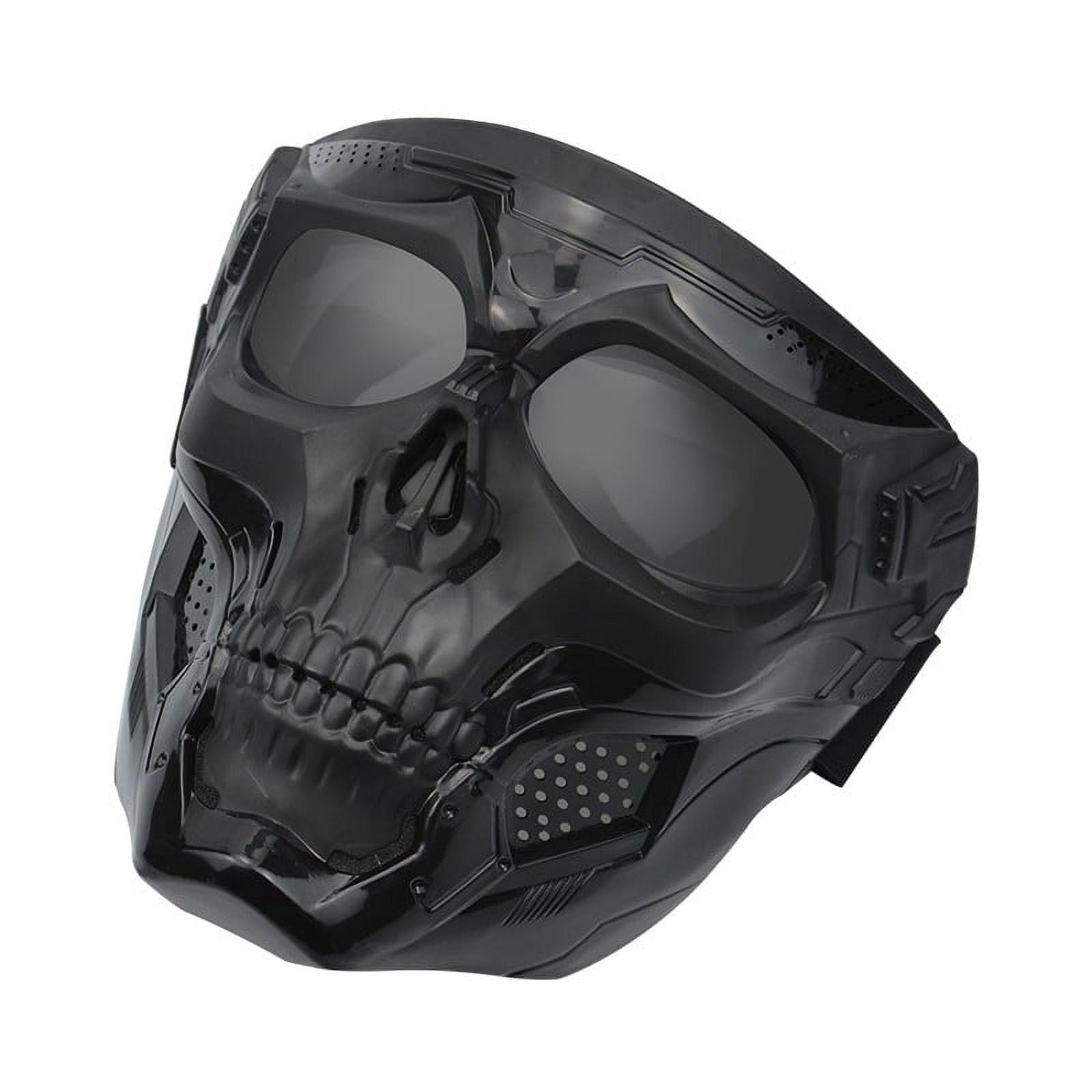 pdqouc Clearance Skull Motorcycle Goggles with Removable FaceMask, ATV ...
