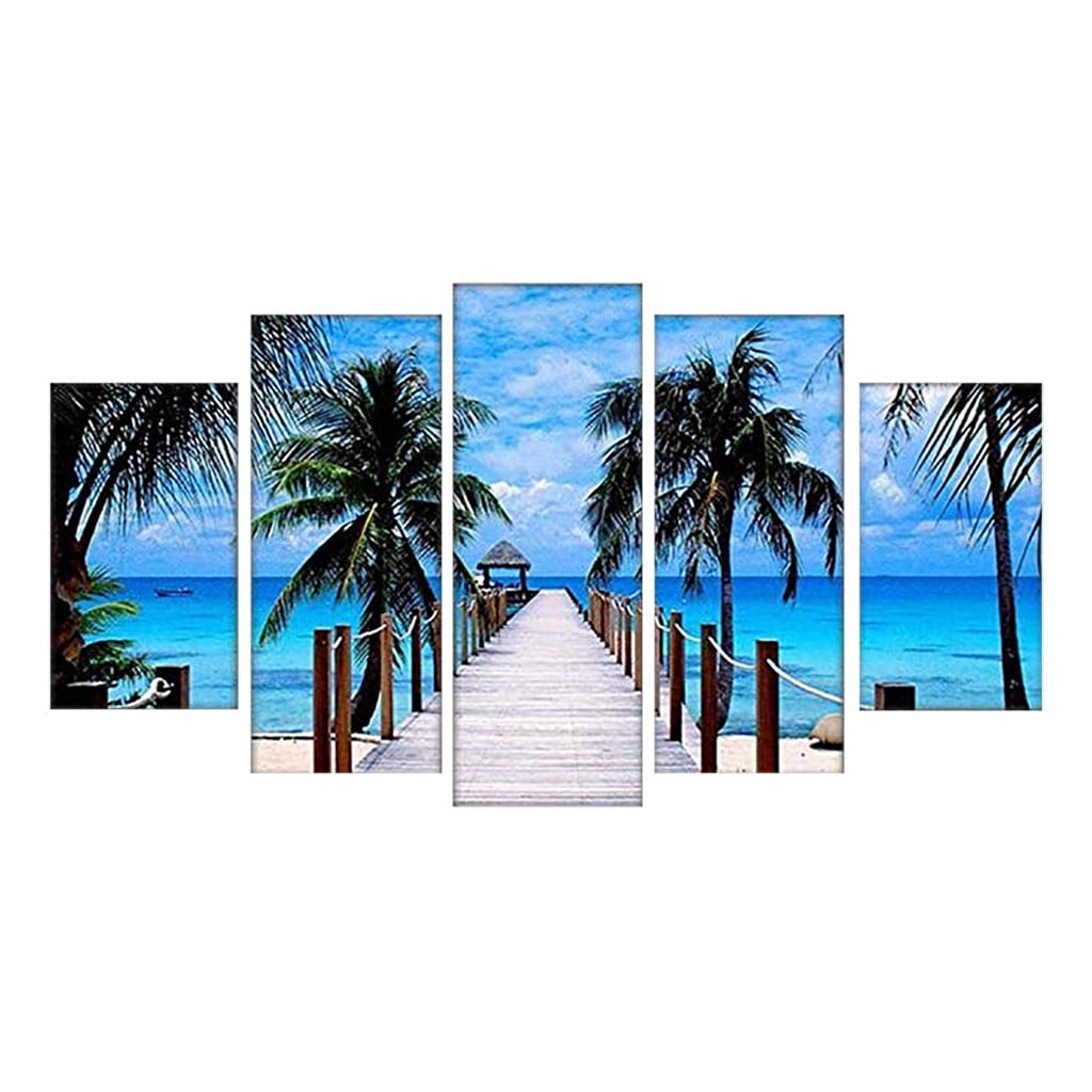 pdqouc Clearance Unframed Wall Decorations for Living Room 5 Piece ...