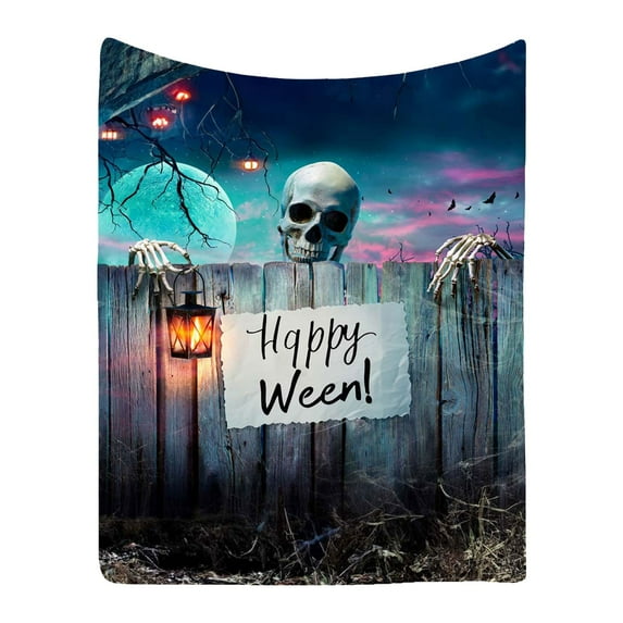 pdqouc Cute Blanket Halloween Lightweight Throw Blanket Women Men Soft Cozy Sofa Living Room Bed Blanket Kids Girls Boys All Season Soft Throw Blankets Halloween Holiday Party Couch Bed Decor