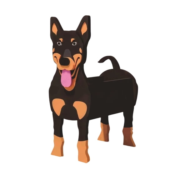 pdqouc Cute Dog Shaped Planter Pot, Animal Flower Pot for Succulents Herbs, Gift for Women Dog Lovers, Indoor Outdoor Garden Home Office Desk Decoration