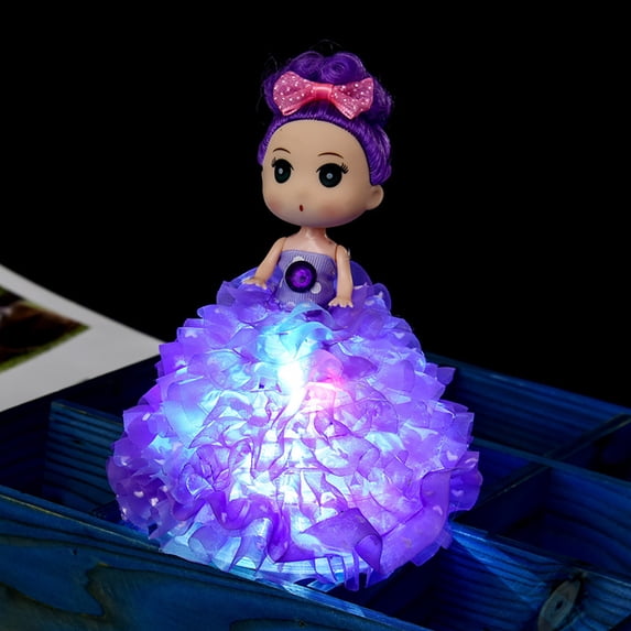 pdqouc Cute Luminous Doll LED Night Light with Soft Lighting Gifts for Girls for Birthdays and Christmas Creative Bedroom Lights Home Desktop Decorations