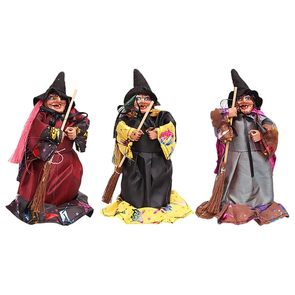 pdqouc Doll Witch Hallo-ween Party Scene Small Party Props Witch Decoration Decoration Holiday C O S Toys Party Photo Props