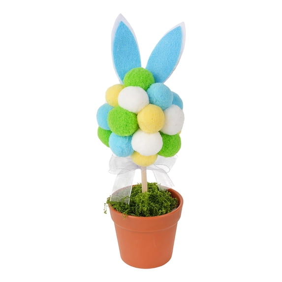 pdqouc Easter Bunny Potted Decor, Colorful Bunny Ear Tabletop Decor for Easter Home and Table Decorations, Spring and Holiday Centerpiece for Indoor Display