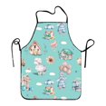 thumbnail image 1 of pdqouc Easter Cartoon Rabbit Eggs Easter Polyester Fine Grain Sleeveless Apron Home Smock Multi Function Apron for Adults, 1 of 5