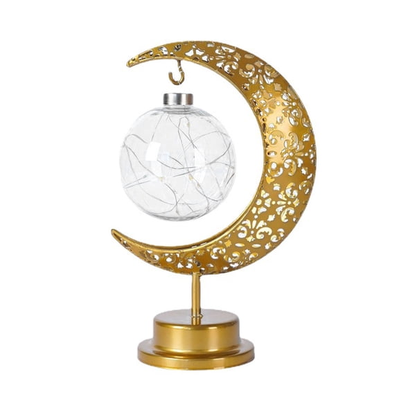 pdqouc Enchanted 3D Moon Lamp, Lunar Night Light for Kids Bedroom, Ramadan Eid Home Decor, Fairy Celestial Galaxy Light, Christmas Holiday Table & Nursery Decor