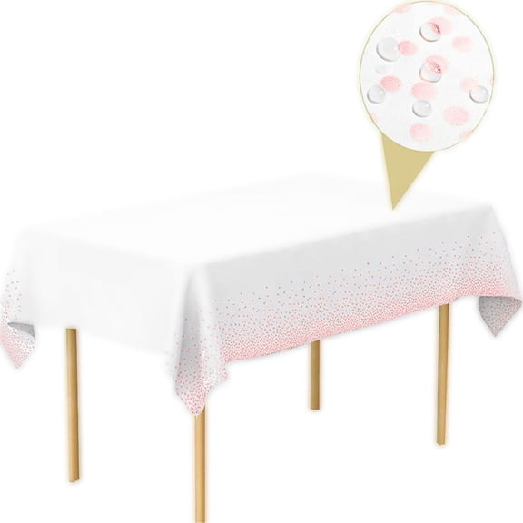 pdqouc Grilling Mats Barbecue Pad Plastic Tablecloths Gold Dot Disposable Tablecloths Plastic Dot Table Cover 2PC Barbecue Family Gathering Party Supplies