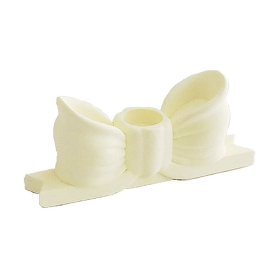 pdqouc Gypsum CandyColor Bow Candle Holder, Long Candle Stick Candlestick with Bow Decor, Exquisite Gypsum Holder, for Wedding Dining Table Home Tabletop Centerpiece Holiday Decor