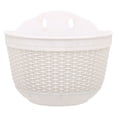 thumbnail image 1 of pdqouc Half Round Imitation Rattan Wall Hanging Planter, Semicircular Wall-Mounted Flower Pot, Decorative Hanging Planter for Indoor Outdoor Balcony Fence Garden Home Decor Supplies, 1 of 7