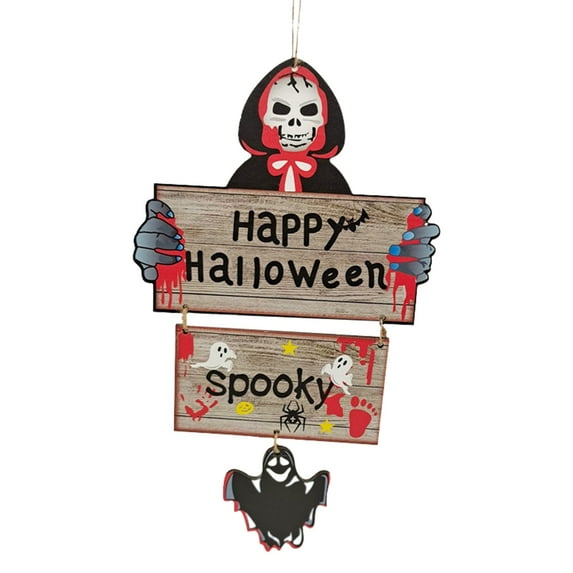 pdqouc Hallow-een Party Supplies Halloween Atmosphere Halloween Wooden Decorations Halloween Pumpkin Skeleton Bat Party Scene Wooden Decoration 2024 Trendy Popular Holiday Decor Props