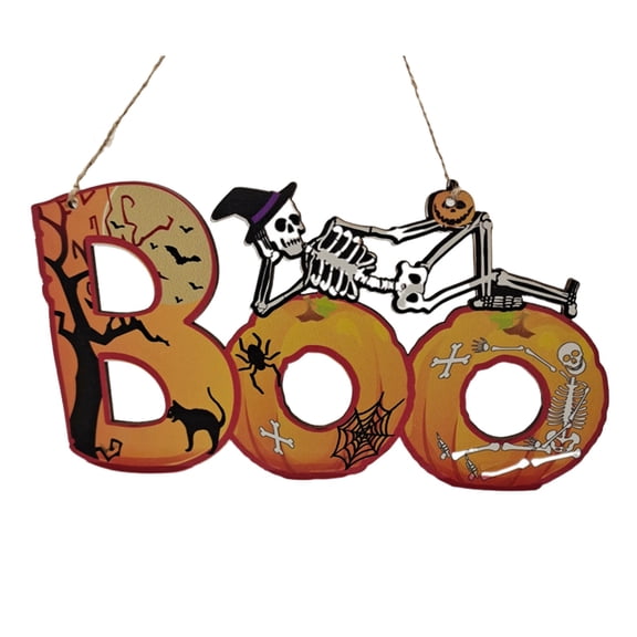 pdqouc Hallow-een Party Supplies Halloween Atmosphere Halloween Wooden Decorations Halloween Pumpkin Skeleton Bat Party Scene Wooden Decoration 2024 Trendy Popular Holiday Decor Props