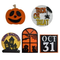 pdqouc Hallow-een Party Supplies Halloween Wood Tiered Tray Decorations 1 Set Gnome Decor Farmhouse Autumn Fall Decor Fashion Cool Holiday Atmosphere Decor Props