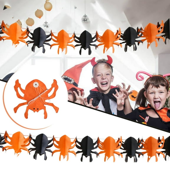 pdqouc Halloween Hanging Banner for Mantelpiece Home Halloween Boy Girl Party Decorations Funny Cool Party Props Fashion Holiday Gifts Reusable