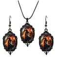 thumbnail image 1 of pdqouc Halloween Witch Jewelry Set for Women Witch Earrings Necklace Set Goth Bat Earring Necklaces Gothic Earring Halloween Jewelry Accessories, 1 of 3