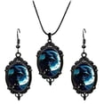 thumbnail image 1 of pdqouc Halloween Witch Jewelry Set for Women Witch Earrings Necklace Set Goth Bat Earring Necklaces Gothic Earring Halloween Jewelry Accessories, 1 of 4
