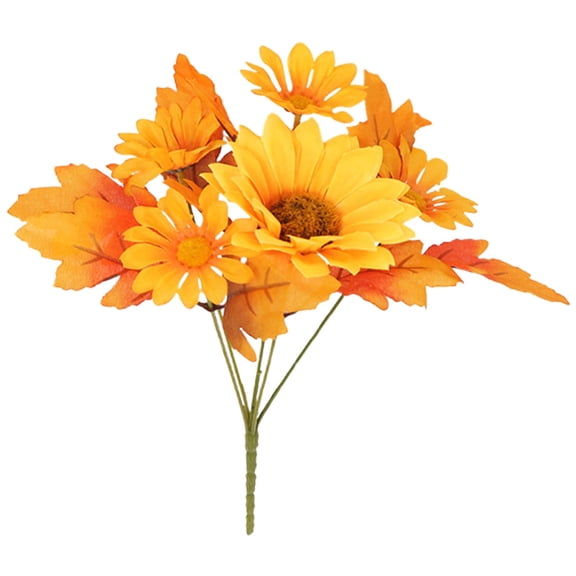 pdqouc Harliver Fall Flowers Artificial Sunflower Roses Pumpkins Fall Arrangements Stems for Home Fall Wedding Bouquet Table Centerpieces Thanksgiving for Autumn Decoration