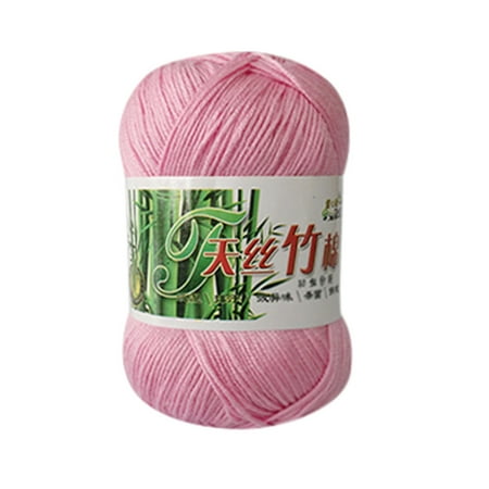 pdqouc Home DIY NaturalBamboo Cotton Warm Soft Natural Knitting Crochet Knitwear Wool Yarn 50g Multicolor Red Heart Crocheting White Soft Crochet Knitting Yarn DIY Gifts for Women Girl