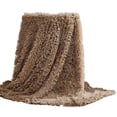 thumbnail image 1 of pdqouc Household Extra Soft Throw Blanket Solid Reversible Fuzzy Lightweight Long Hair Shaggy Blanket Furry Cozy Plush Comfy Microfiber Blanket for Couch Sofa Bed 31.5x47 Inch Brown, 1 of 4