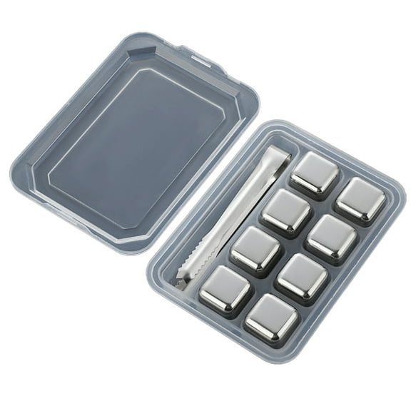 pdqouc Ice Cubes Stones Reusable Stainless Steel Stones for Your Favorite Beverage Reusable Ice Cube Metal Stones Ideal for and Kitchen Party Cool Drink