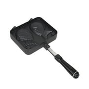 pdqouc Japanese Pancake Maker Fish-Shaped Bakeware Pan Home Cake Tools Taiyaki Maker Mould Non Sticker Steel Double Pans Mould for Home Kitchen