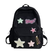 pdqouc Kawaii Backpack Star Print Cloth Casual Bag Women Rucksack Durable Bags Gift for Teens Women Men