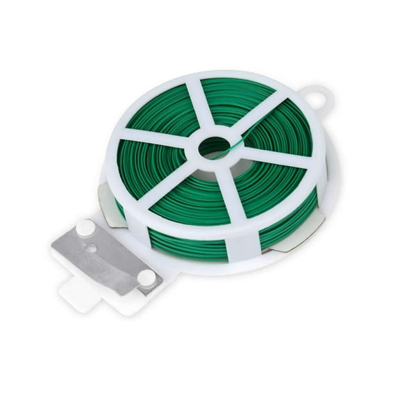 pdqouc Kitchen Bag Gardening Plant Green Tie Wire Roll With Wire Cutter for plants Gardening Tomatoes Tie garden ties for plants,garden twist ties flowers Climbing