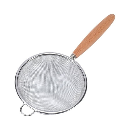 pdqouc Kitchen Utensils Set Household Kitchen Filter Screen Small Screen Lo Mein Strainer Stainlesssteel Net with Wooden Handle