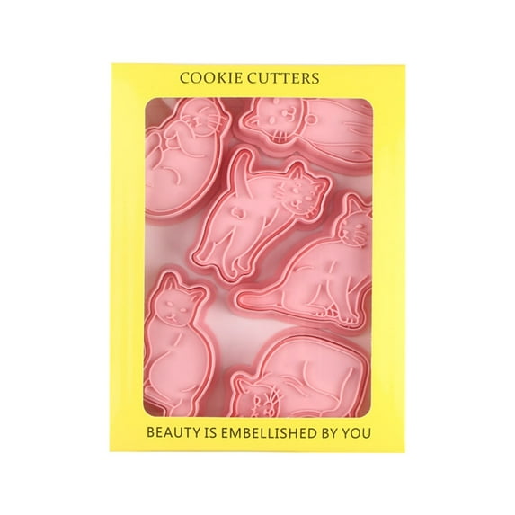 pdqouc Little Cat Biscuits Mould Plastic 3d Three Dimensionals Cute Baking Household Frosting Cookie Flipping Mould Press Type Household Fun & Creative DIY Baking Mould Tools Clearance