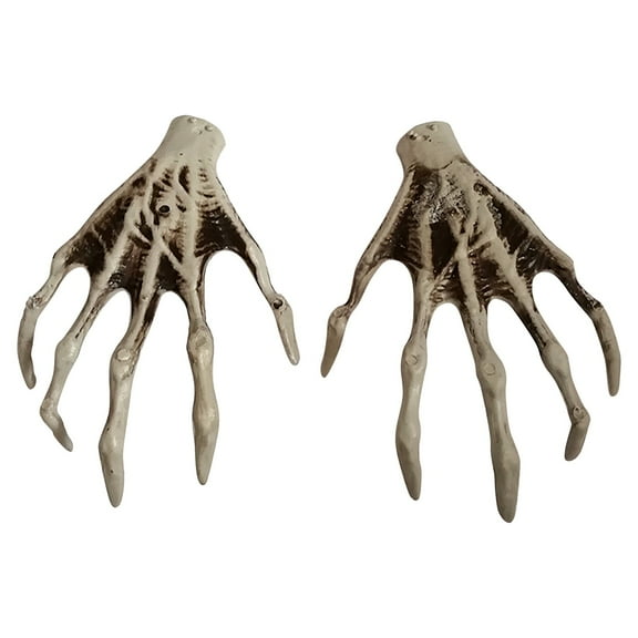 pdqouc Pair of Hand Skeletons for Halloween Products Funny Cool Party Props Fashion Holiday Gifts Reusable Photo Prop