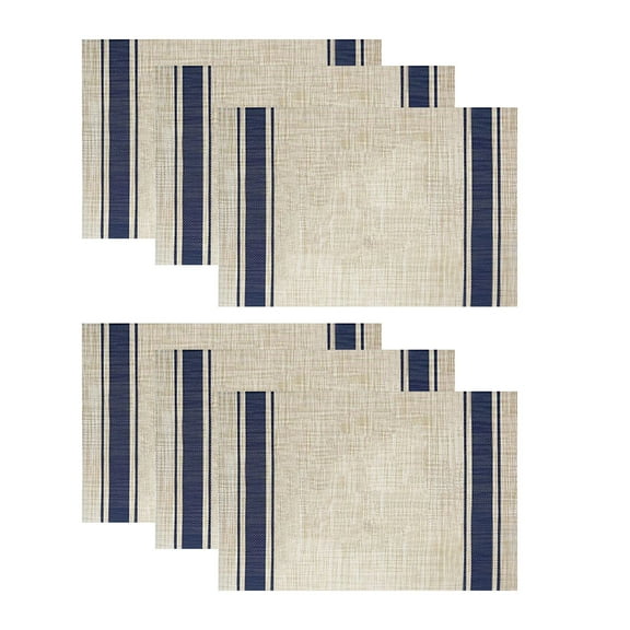 pdqouc Placemats Set Of 6 Heat Table Mats & Stain Non Slip Washable Place Mats For Kitchen And Dining Room 17.7 X 11.38 Inch Fashion Durable Table Decor