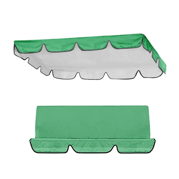 pdqouc Porch Swing Canopy Replacement Cover Set, Sun Shade Awning with Seat Cover for Outdoor Garden Patio, Top 249x185x18cm + Seat 150x150x10cm, Water Resistant