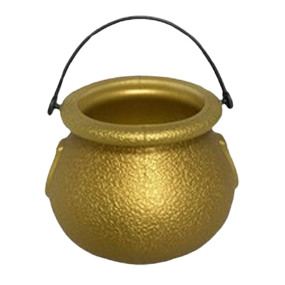 pdqouc Pot Halloween Candy Bowl Holders Plastic Pot with Handletrick Or Halloween Decorations, Tabletop Decorations for Indoor Home Kitchen Desk Gift