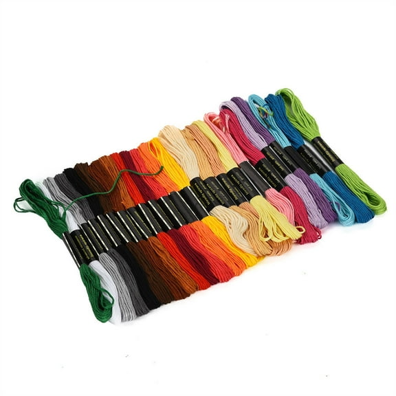 pdqouc Premium Rainbow Color Embroidery CrossStitch Threads Comfortable Yarn Cotton Crocheting Crochet Soft Knitting Baby Blanket Wool DIY Gift