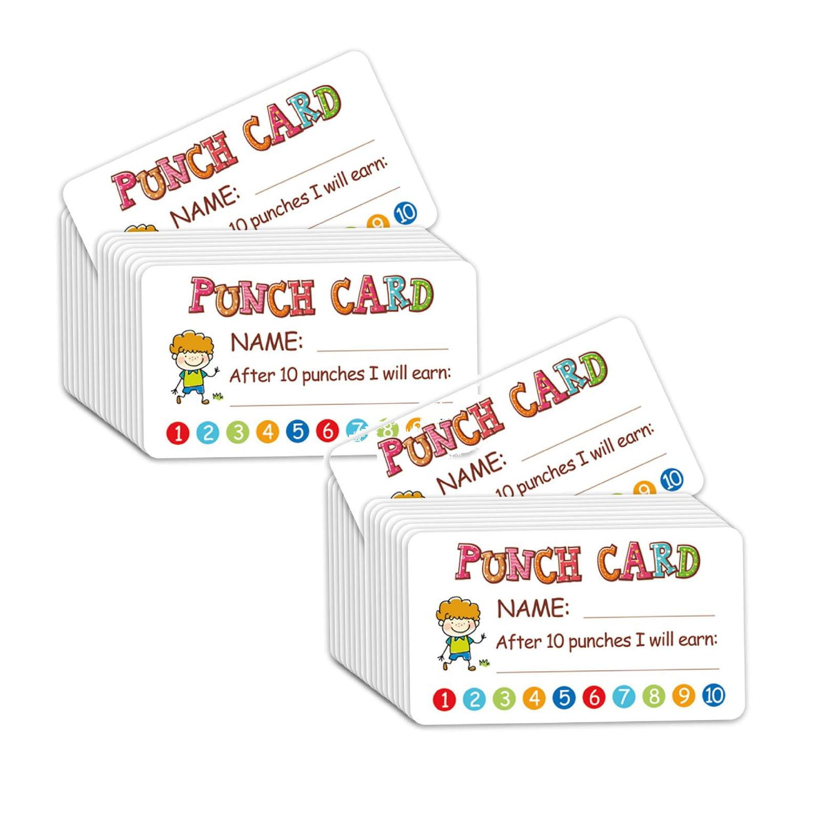 pdqouc Punch Card 100pcs Incentive Card for Teacher Behavior for Kids