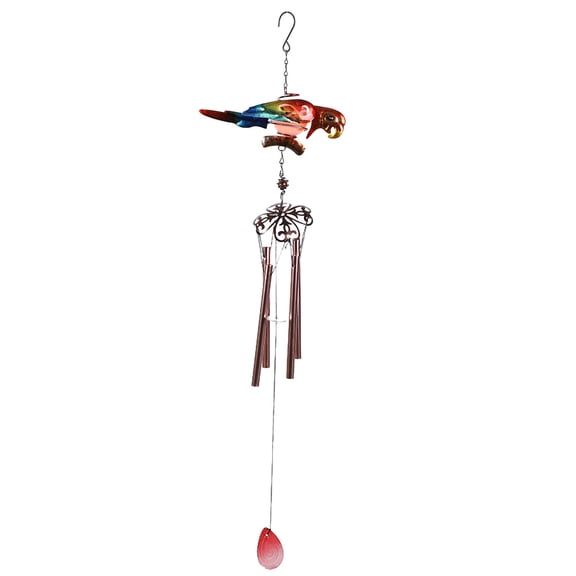 pdqouc Retro Metal Animal Wind Chime Ornaments Colorful Birds Butterfly Creative Balcony Courtyard Campanula Garden Wind Chimes Outdoor Indoor Hanging Decor