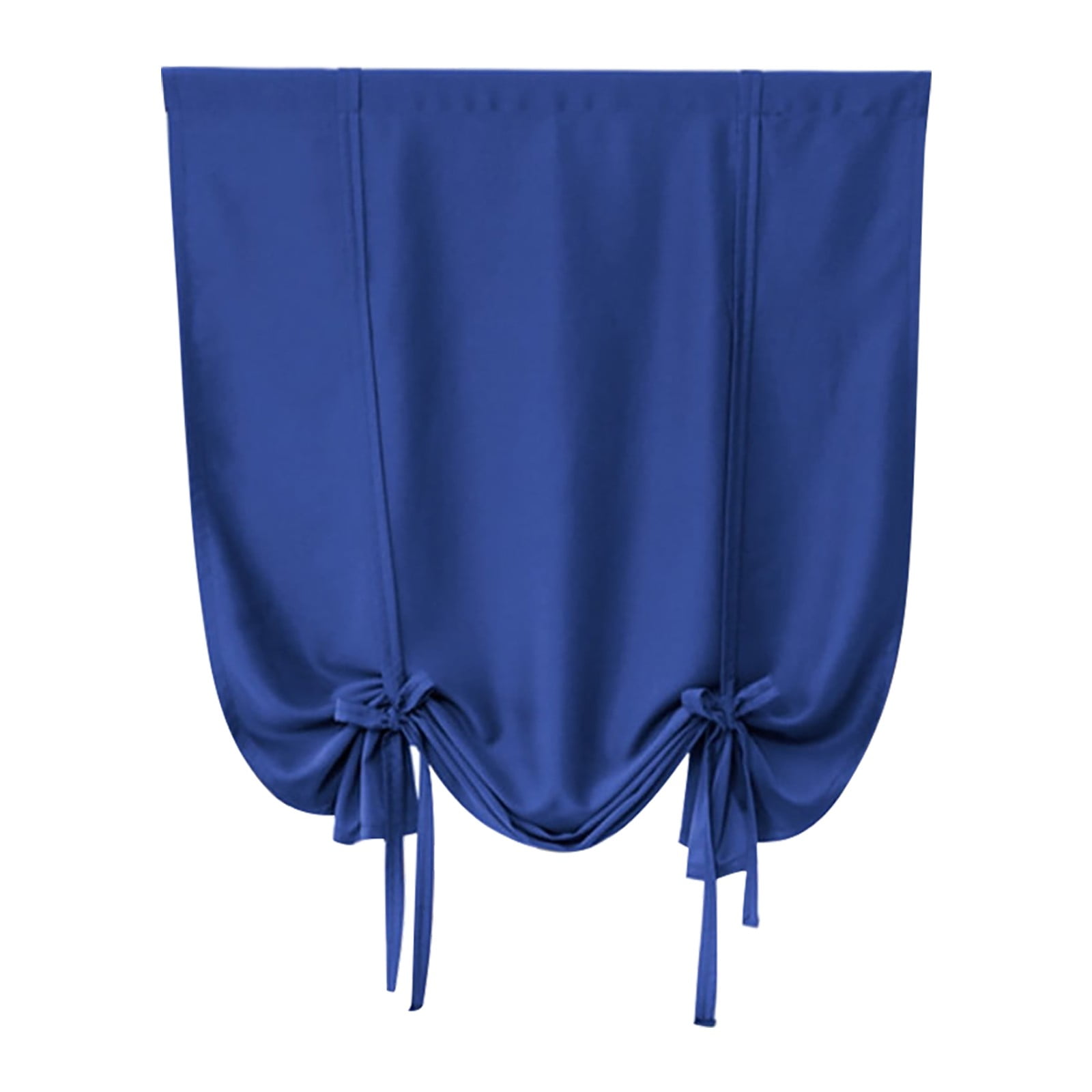 pdqouc Roman Curtain for Bathroom Kitchen Adjustable Balloon Curtains for Small Window Room Darkening Shades Drapes Panel Rod Pocket Solid Tie Up Multi Color