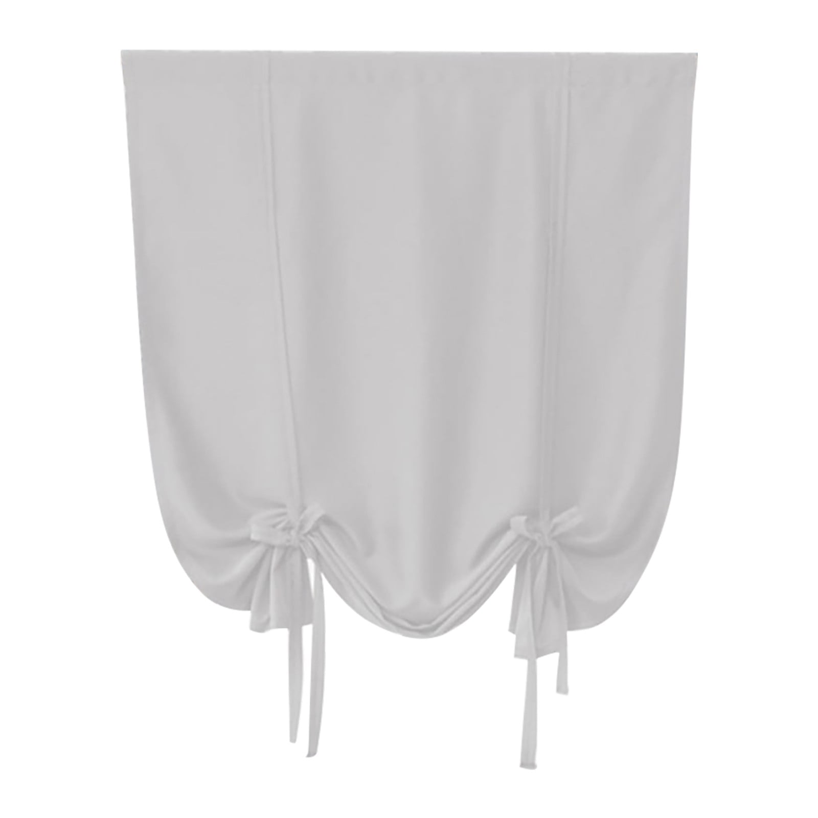 pdqouc Roman Curtain for Bathroom Kitchen Adjustable Balloon Curtains for Small Window Room Darkening Shades Drapes Panel Rod Pocket Solid Tie Up Multi Color