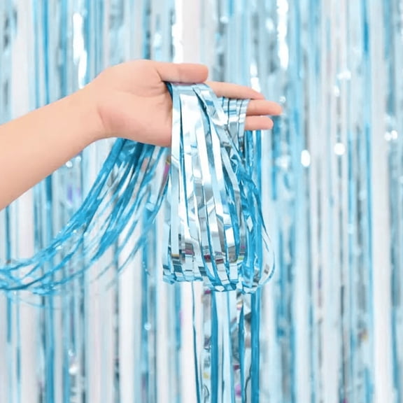 pdqouc Shining Foil Curtains 39x118 Inch Shimmer Curtain for Birthday Wedding Graduation Party Bright Rain Curtain Party Decoration Multicolor Window Door Wall Decor